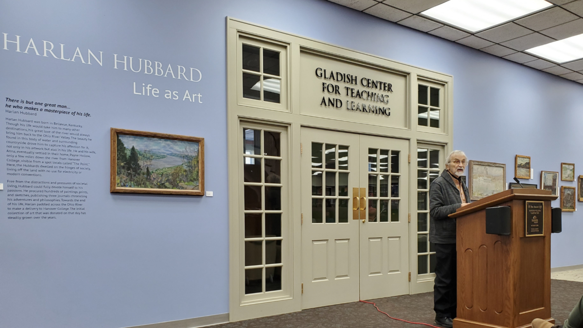robert rosenthal speaks about harlan hubbard at art exhibit