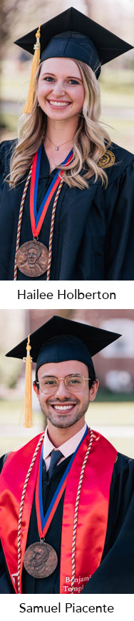 Hanover student award recipients Hailee Holberton and Samuel Piacente