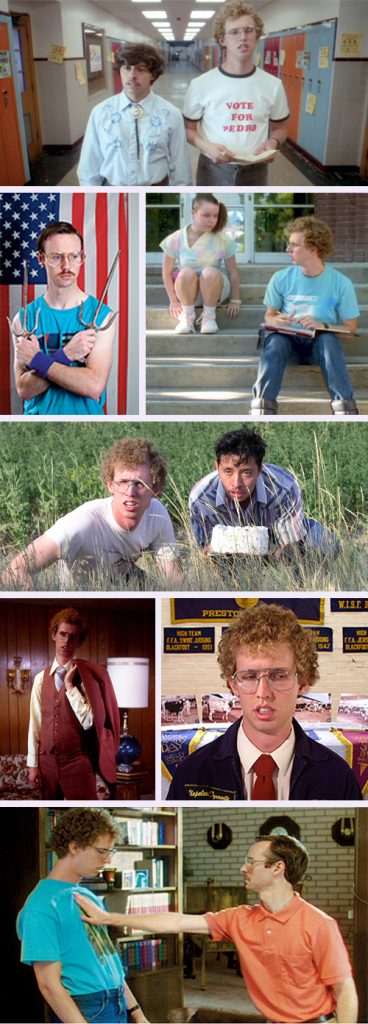 Collage of images from the film "Napoleon Dynamite"