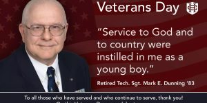 Lineage inspires lifetime of service Veterans Day - Mark Dunning