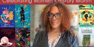 Author Angela Jackson-Brown and book covers
