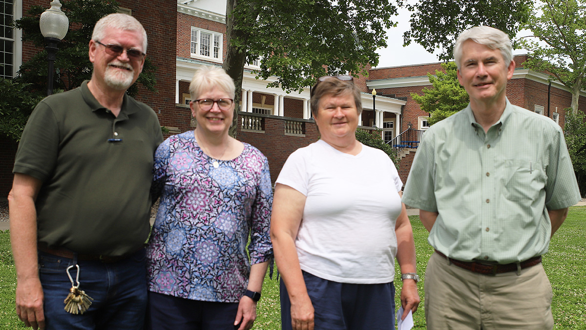 Retiring employees include (l-r): John Todd, Lynn Todd, Kate Johnson and Steve Jobe. Not pictured: Melissa Eden.