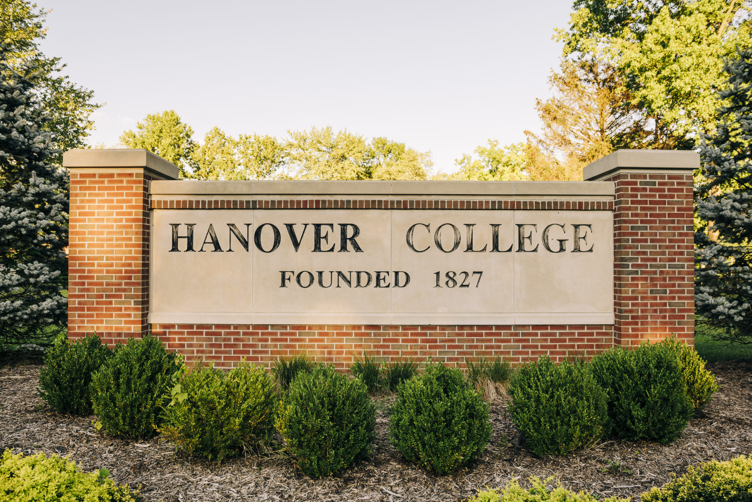 "Hanover College Founded 1827" sign