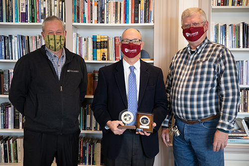 Lambert was presented with the District Award of Merit by the Hoosier Trails Council, Muscatatuck District.