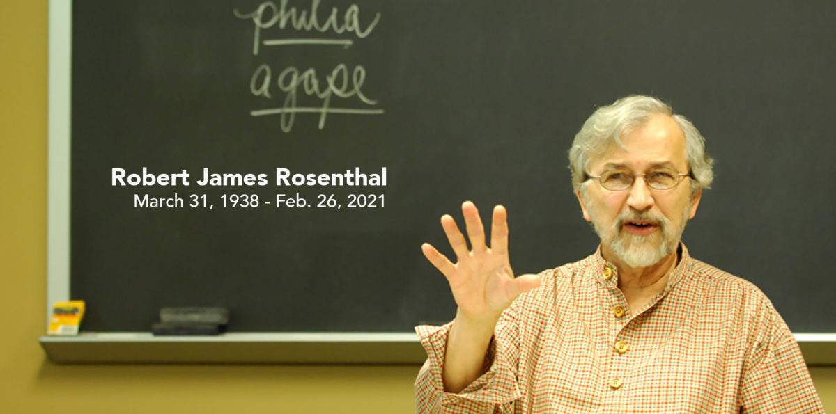 Obit picture of Robert James Rosenthal, professor emeritus of philosophy